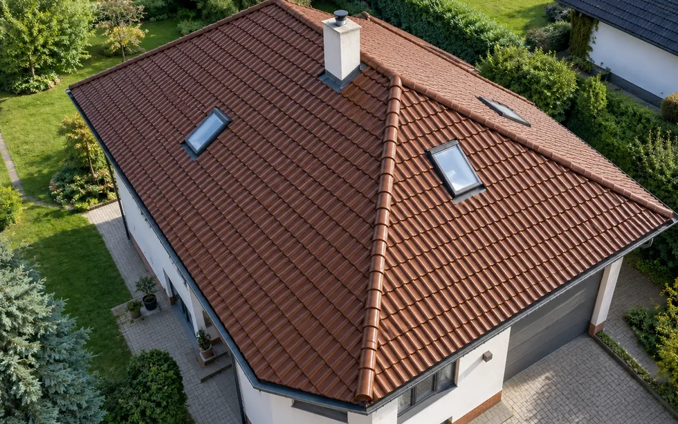 Střecha po vyčištění od HYDROCORE